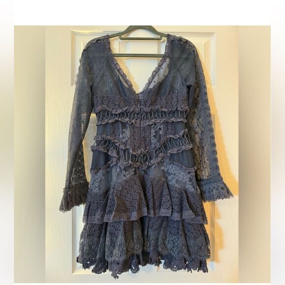 NWT Zimmerman runway indigo color mini dress, S - Picture 9 of 16